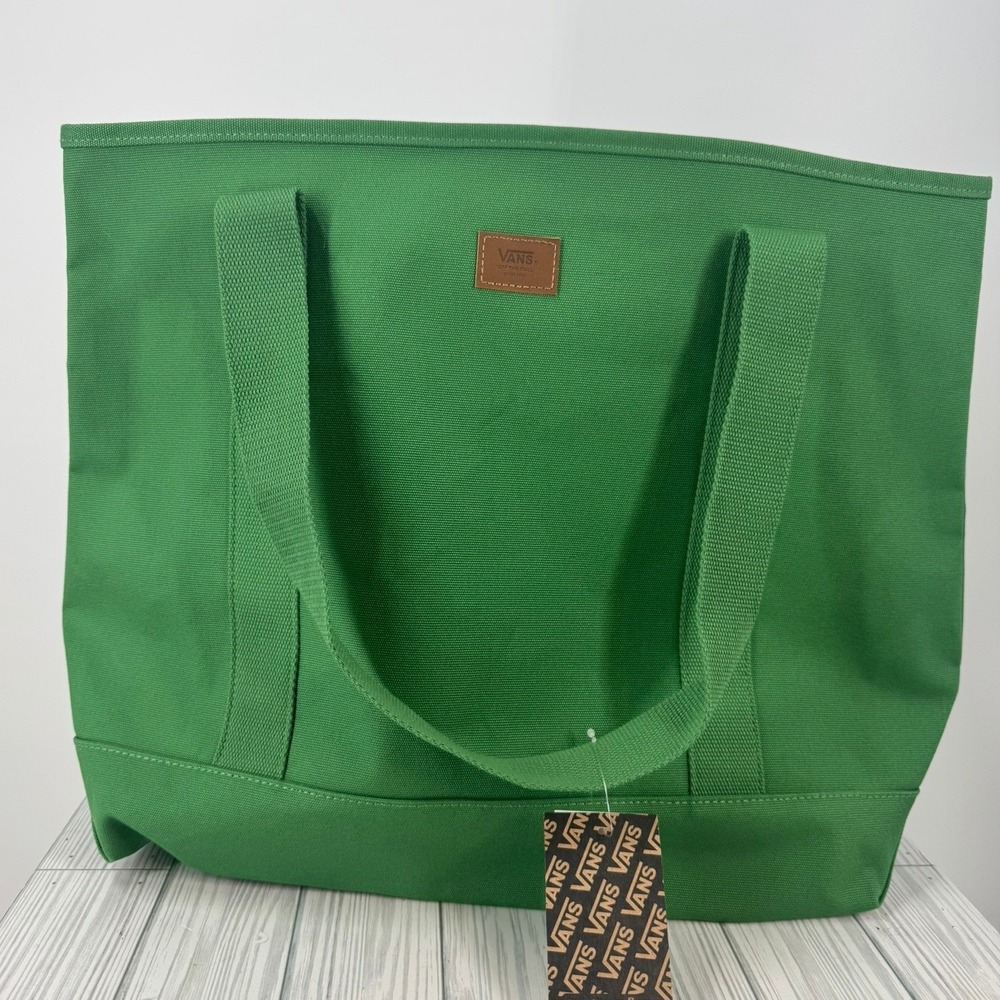 Vans Pergs Tote Green Canvas Bag Skater Streetwear Reusable Shoulder Bag NEW